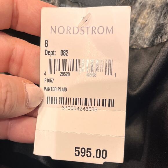 NWT Smythe Mohair Wool Cropped Blazer in Winter Plaid Sz 8 MSRP $595 - Picture 5 of 9